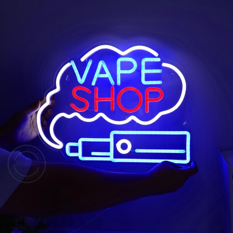 LED VAPE SHOP Smoke Neon Sign  - Vaping Store avaliação e preço
