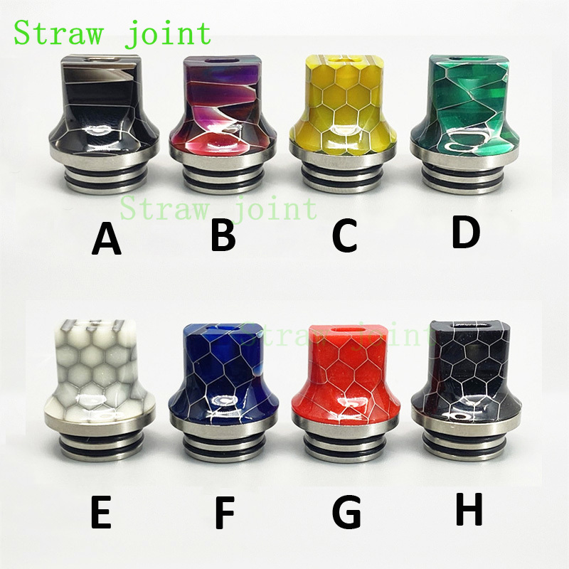1pc 810 Flat Mouth Stainless S - Drip Tip Resin avaliação e preço