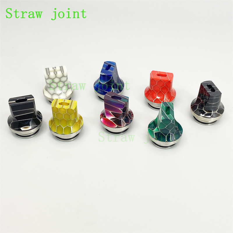 1pc 810 Flat Mouth Stainless S - Drip Tip Resin avaliação e preço