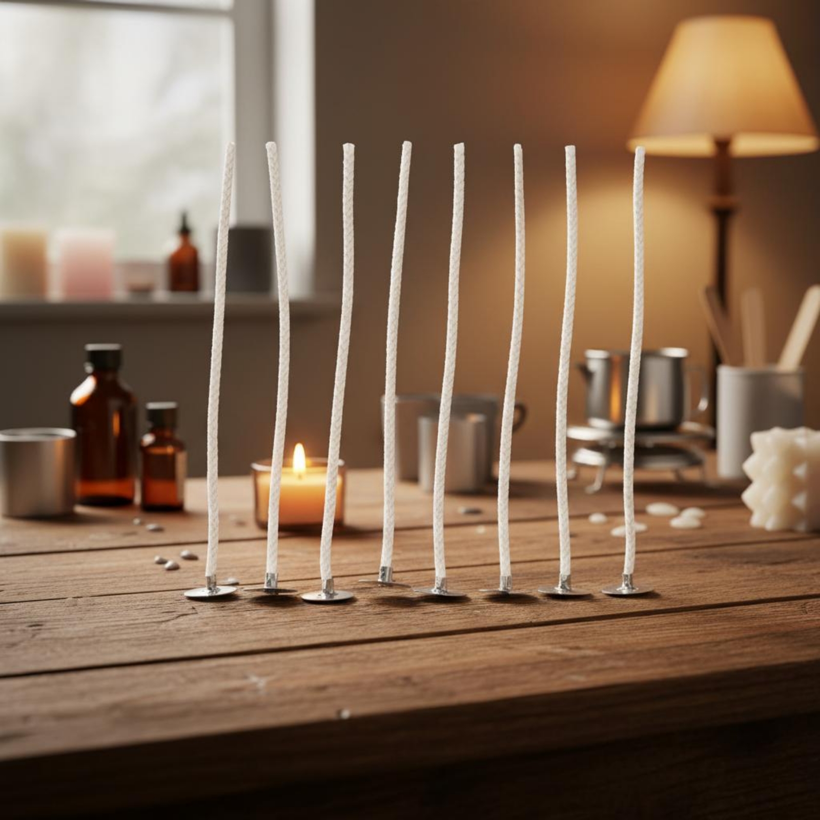 Candle Wick Smokeless Pre-Waxe - Cotton Wick Organic avaliação e preço