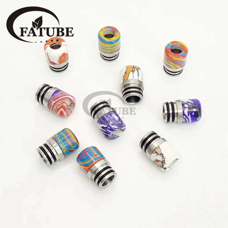 1PC/10PCS 510 Stainless Steel  - Drip Tip Resin avaliação e preço