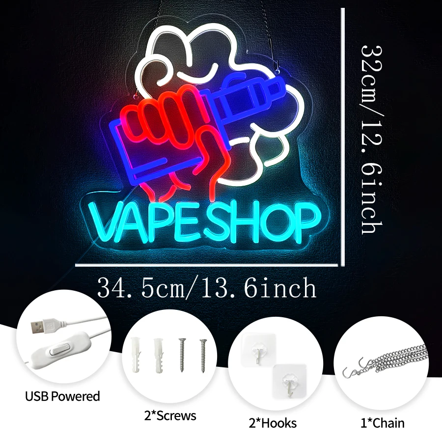 LED Neon Lights Business Windo - Vaping Shop avaliação e preço