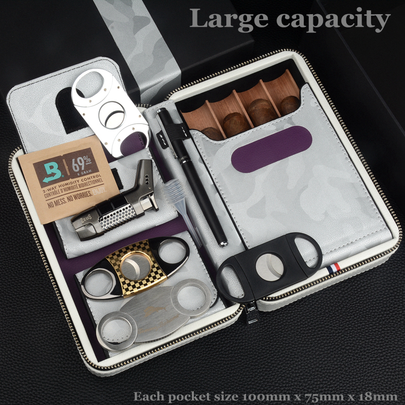 Leather Travel Cigar Case Hold - Vape Ring avaliação e preço