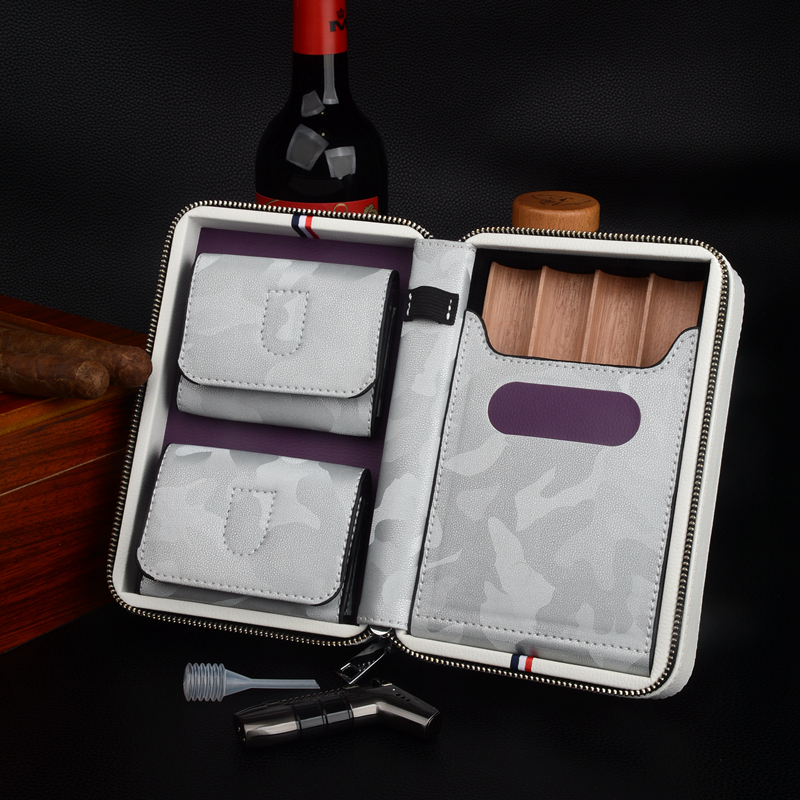 Leather Travel Cigar Case Hold - Vape Ring avaliação e preço