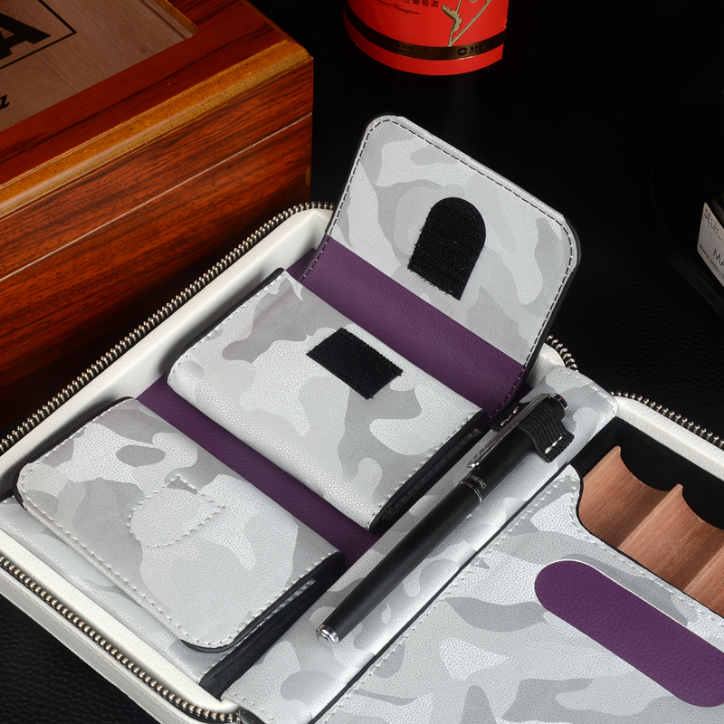 Leather Travel Cigar Case Hold - Vape Ring avaliação e preço