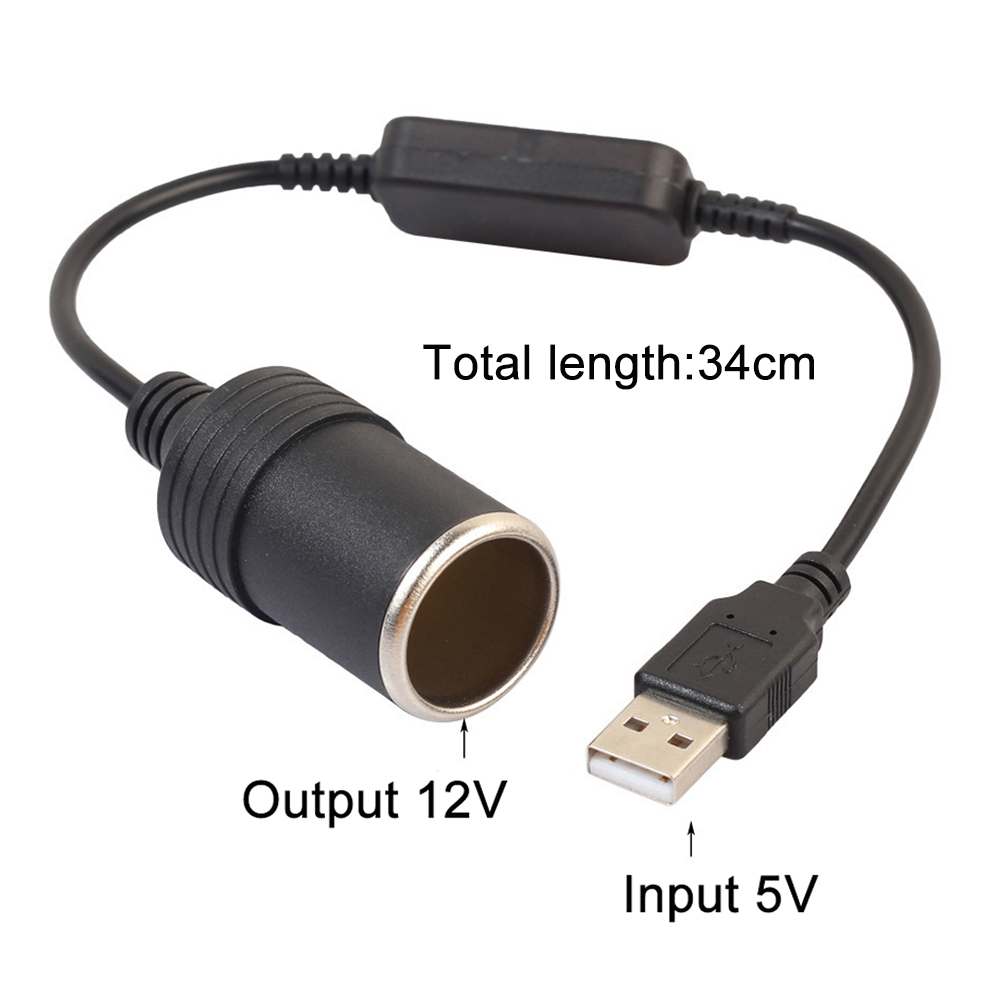1pc 5V 2A USB To 12V Cigarette - Accessories Experts Vape avaliação e preço