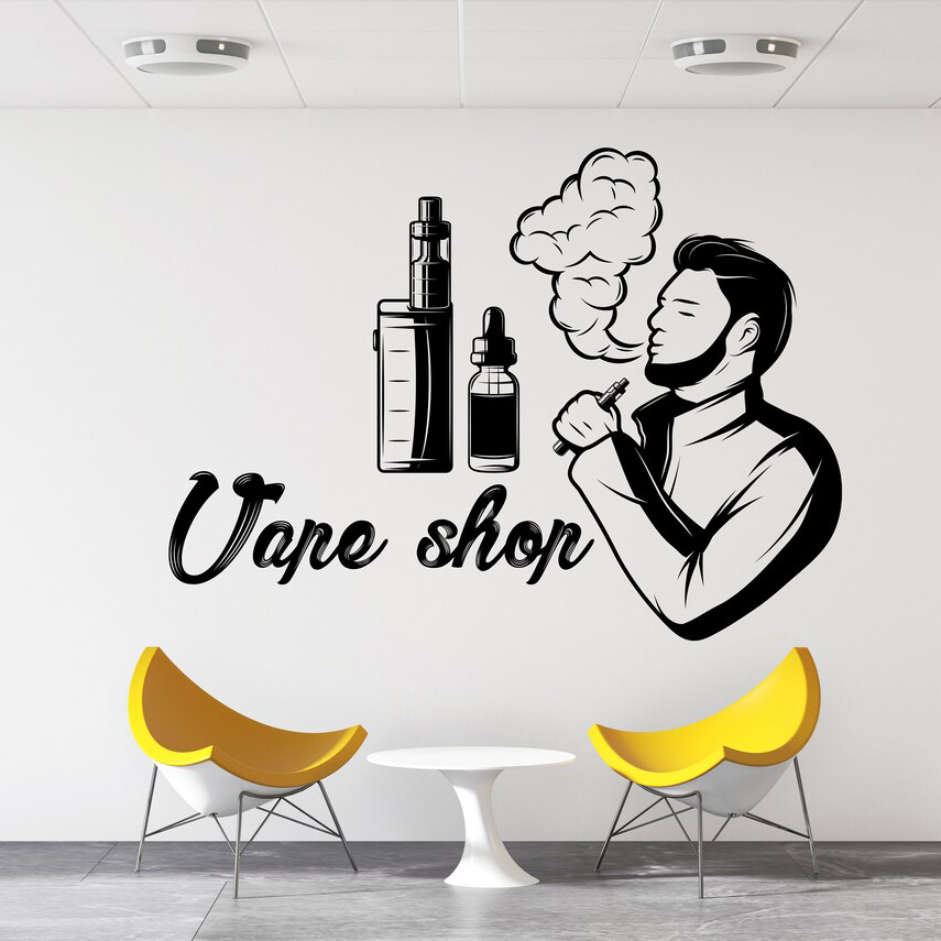 Vape Shop Wall Decal Window St - Vaping Store avaliação e preço