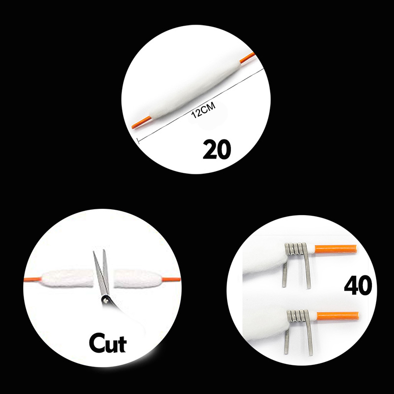 100pcs Coil wick Cotton Replac - Vaping Goods avaliação e preço