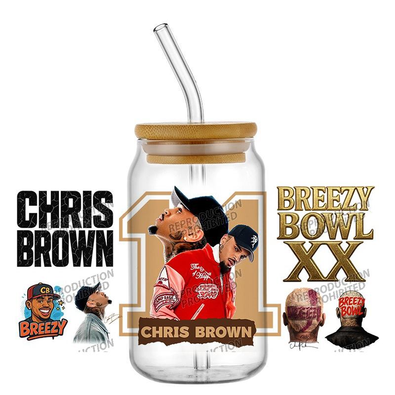New Popular Singer Chris Brown - Rdta Tank Glass avaliação e preço
