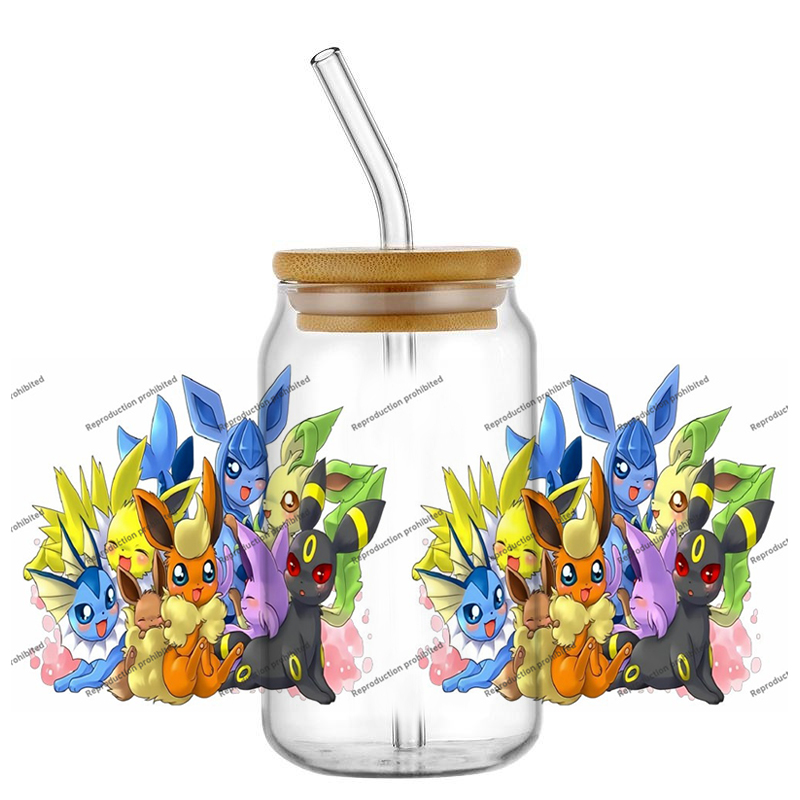 Pokemon pattern UV DTF cup wra - Rdta Tank Glass avaliação e preço