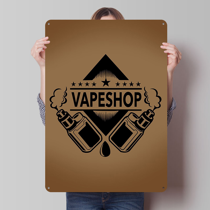 Vape Shop Logo Tinplate Poster - Vaping Shop avaliação e preço