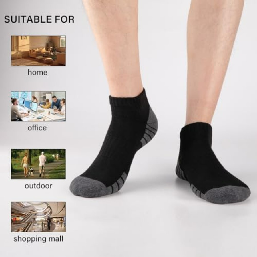 Heatuff Mens Cushioned Ankle S - Cotton Wick Organic avaliação e preço