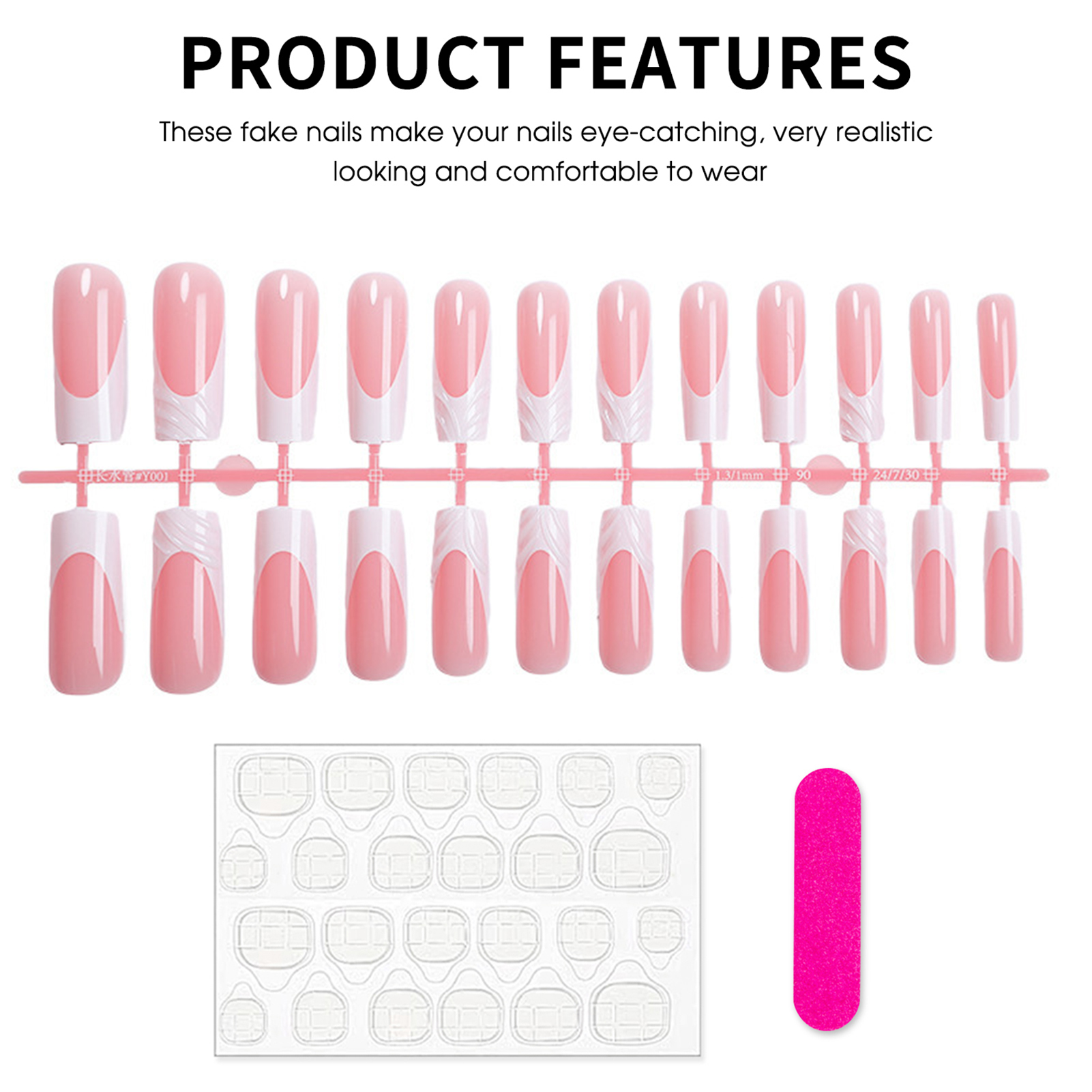 24Pcs Long Square Head Nails S - Drip Tip Resin avaliação e preço