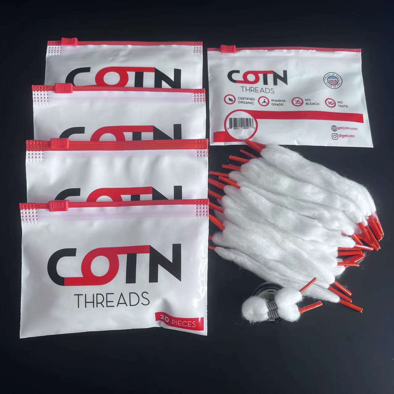 100/60/20pcs Prebuilt Wire Coi - Cotton Wick Organic avaliação e preço