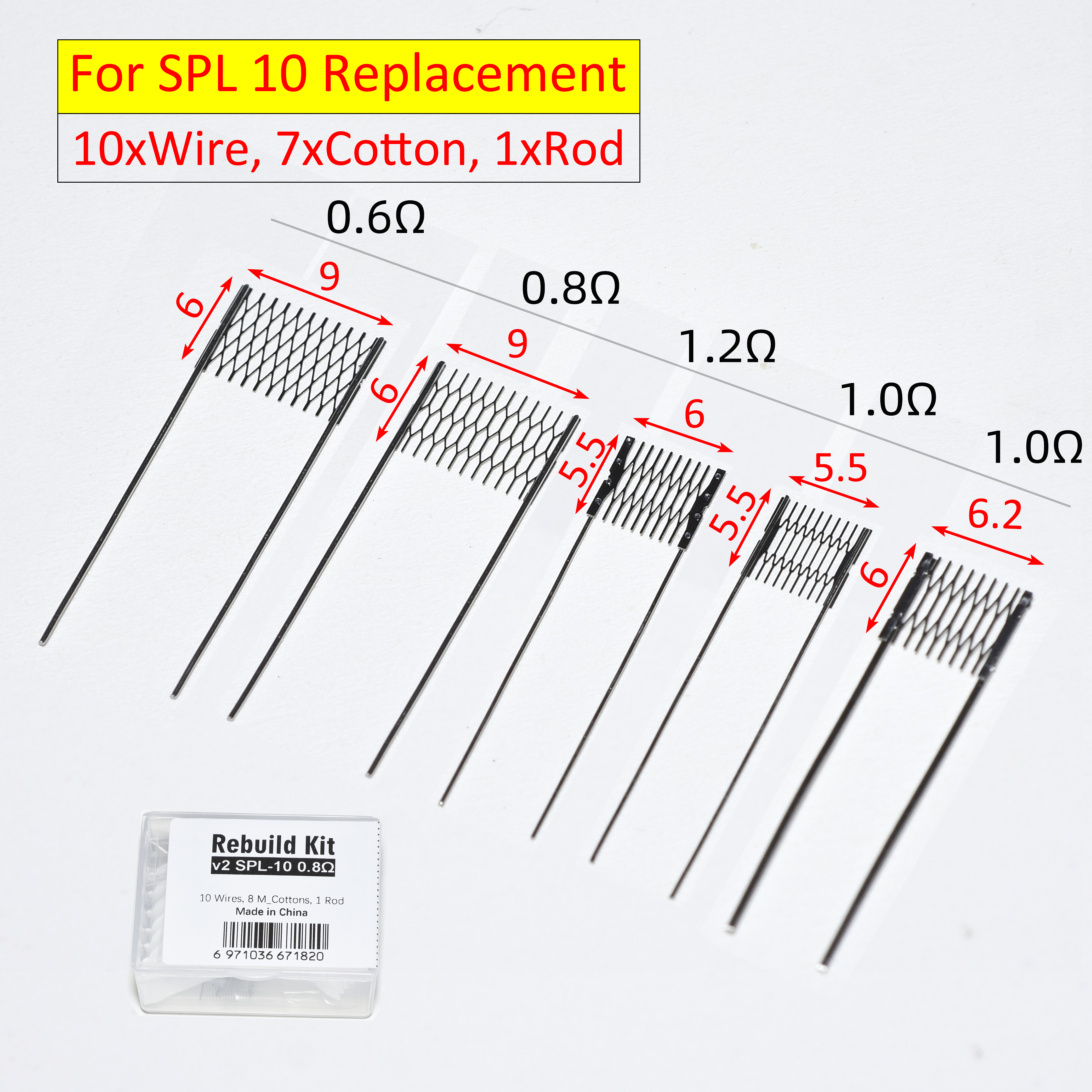 5 Type SPL 10 Resistance Wire  - Coil Building Kit avaliação e preço