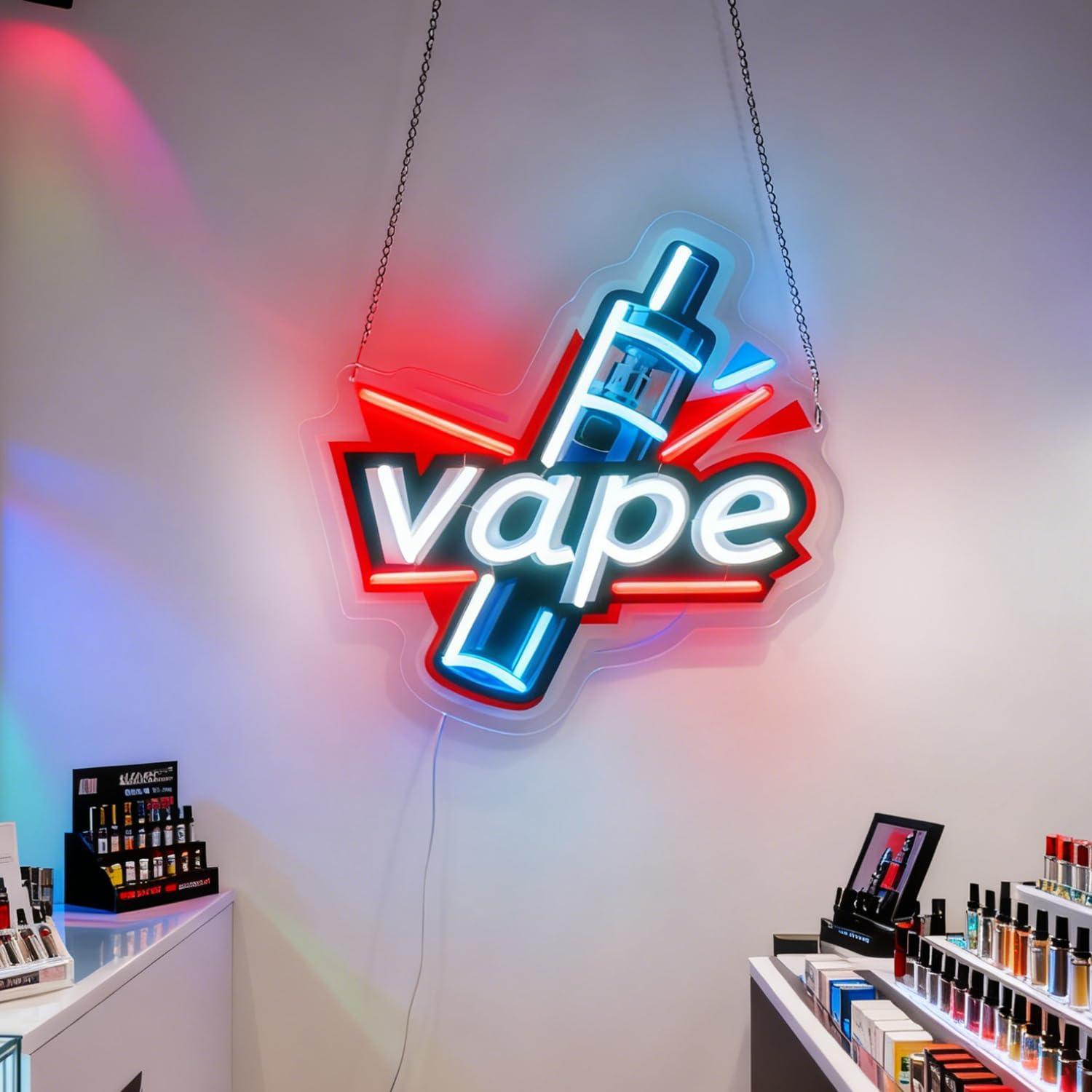 Vape Neon Sign USB Dimmable LE - Vaping Store avaliação e preço