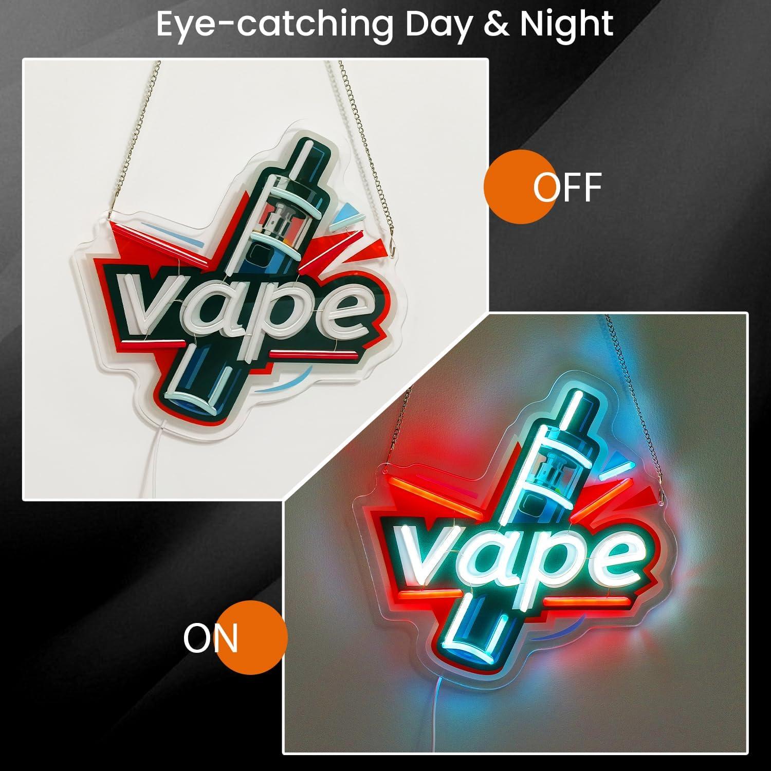 Vape Neon Sign USB Dimmable LE - Vaping Store avaliação e preço