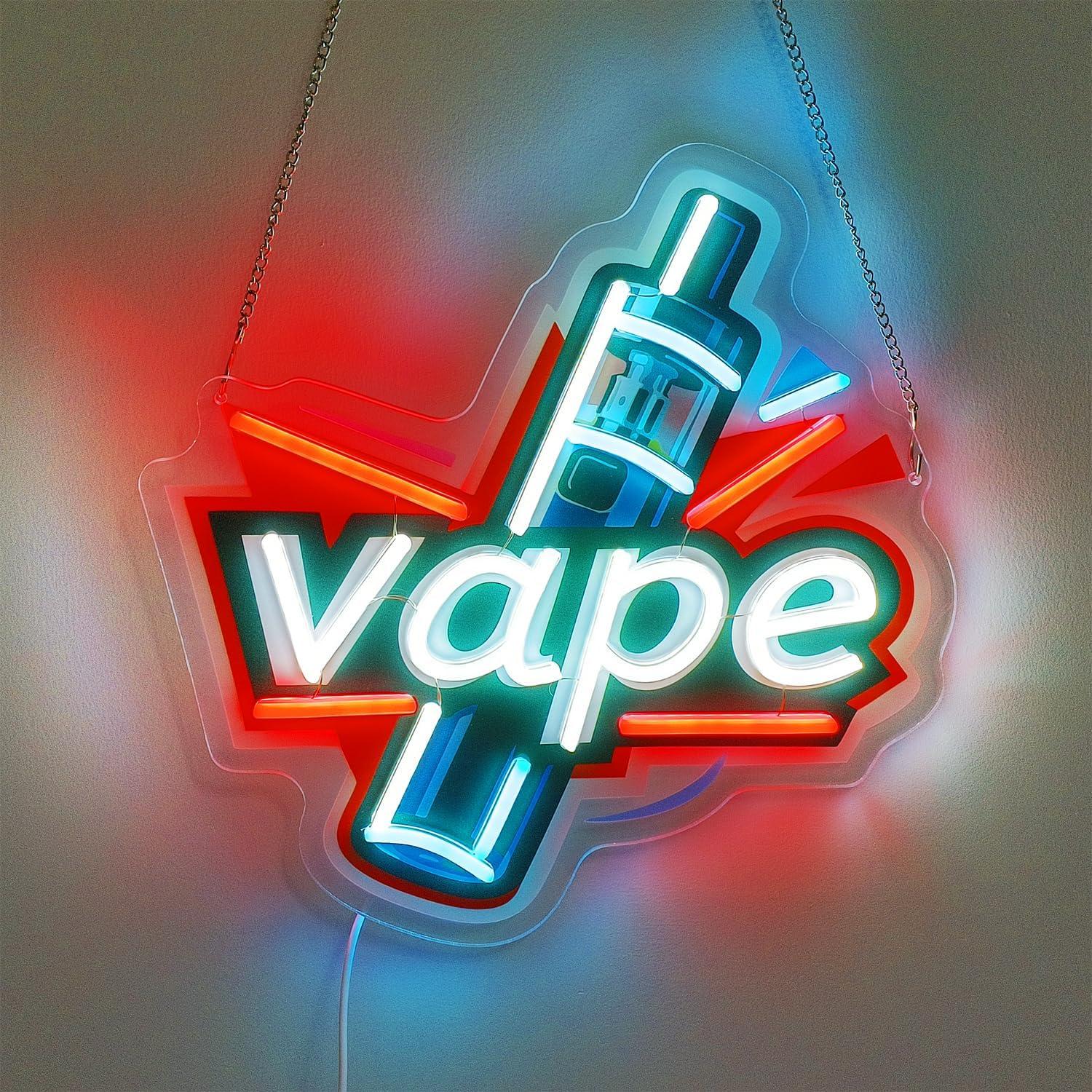 Vape Neon Sign USB Dimmable LE - Vaping Store avaliação e preço