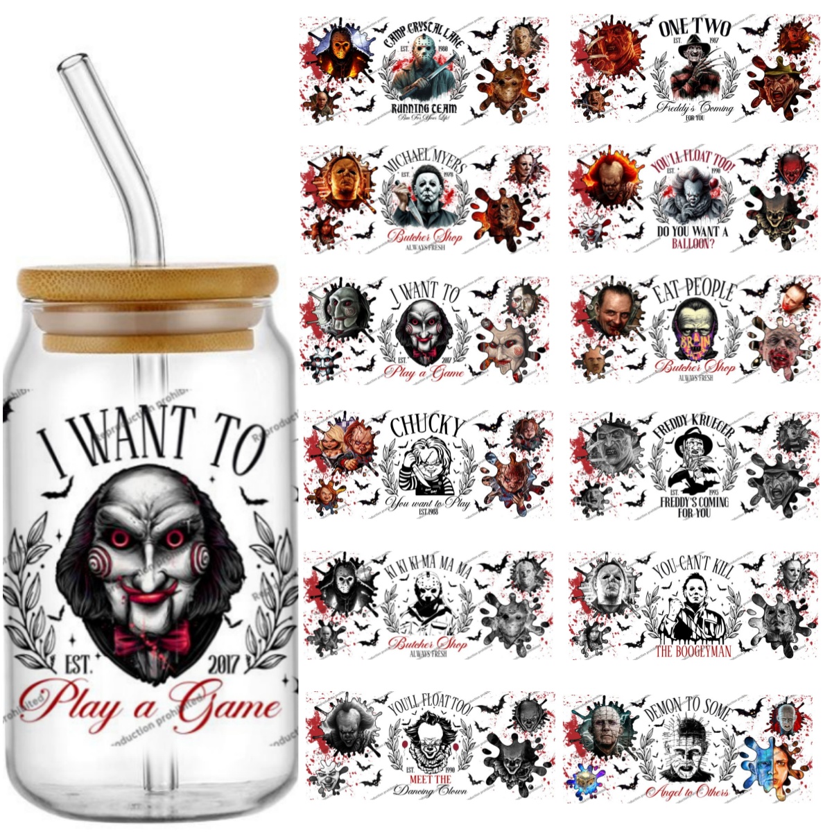 Halloween horror movie Killer  - Rdta Tank Glass avaliação e preço