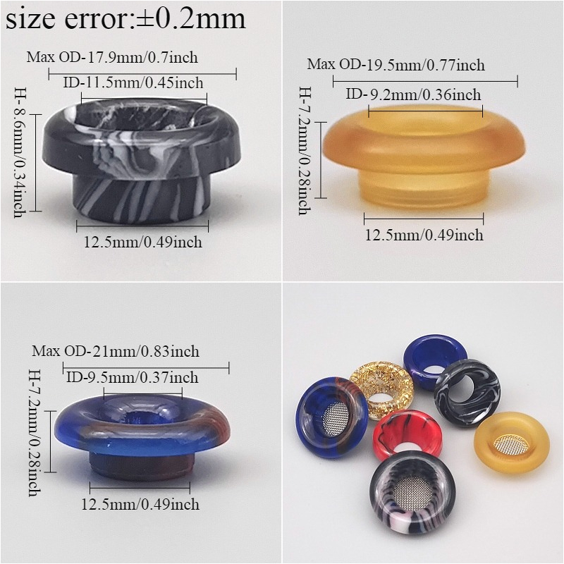 1PC 810 Short-Style Resin Drip - Drip Tip Resin avaliação e preço