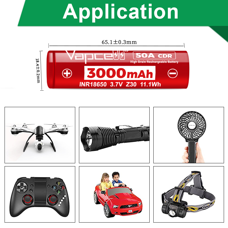 High Drain INR18650 Battery Va - Vape Battery 18650 avaliação e preço