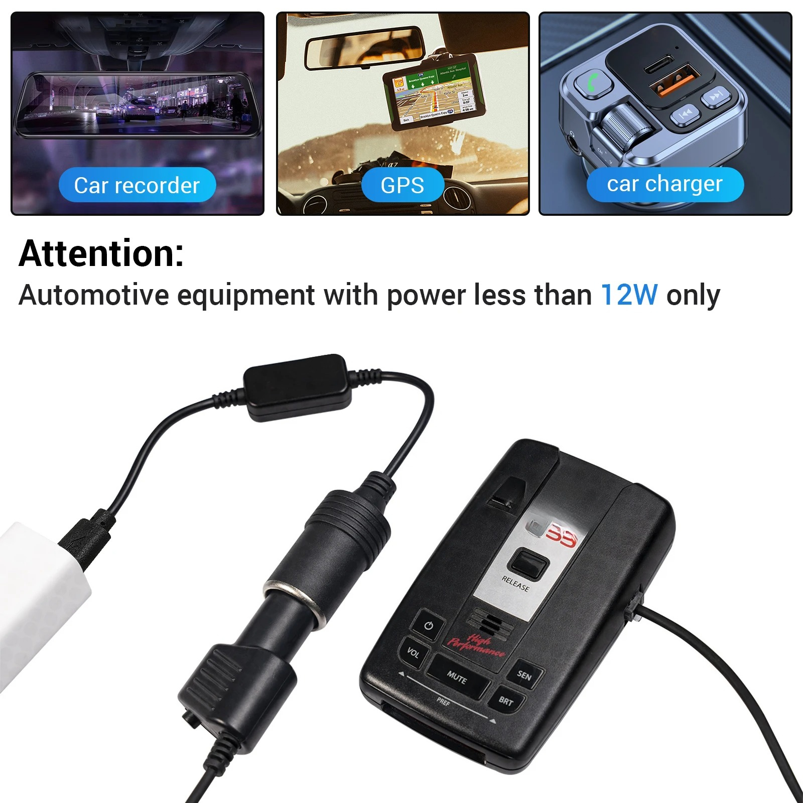 1pc 5V 2A USB To 12V Cigarette - Accessories Experts Vape avaliação e preço