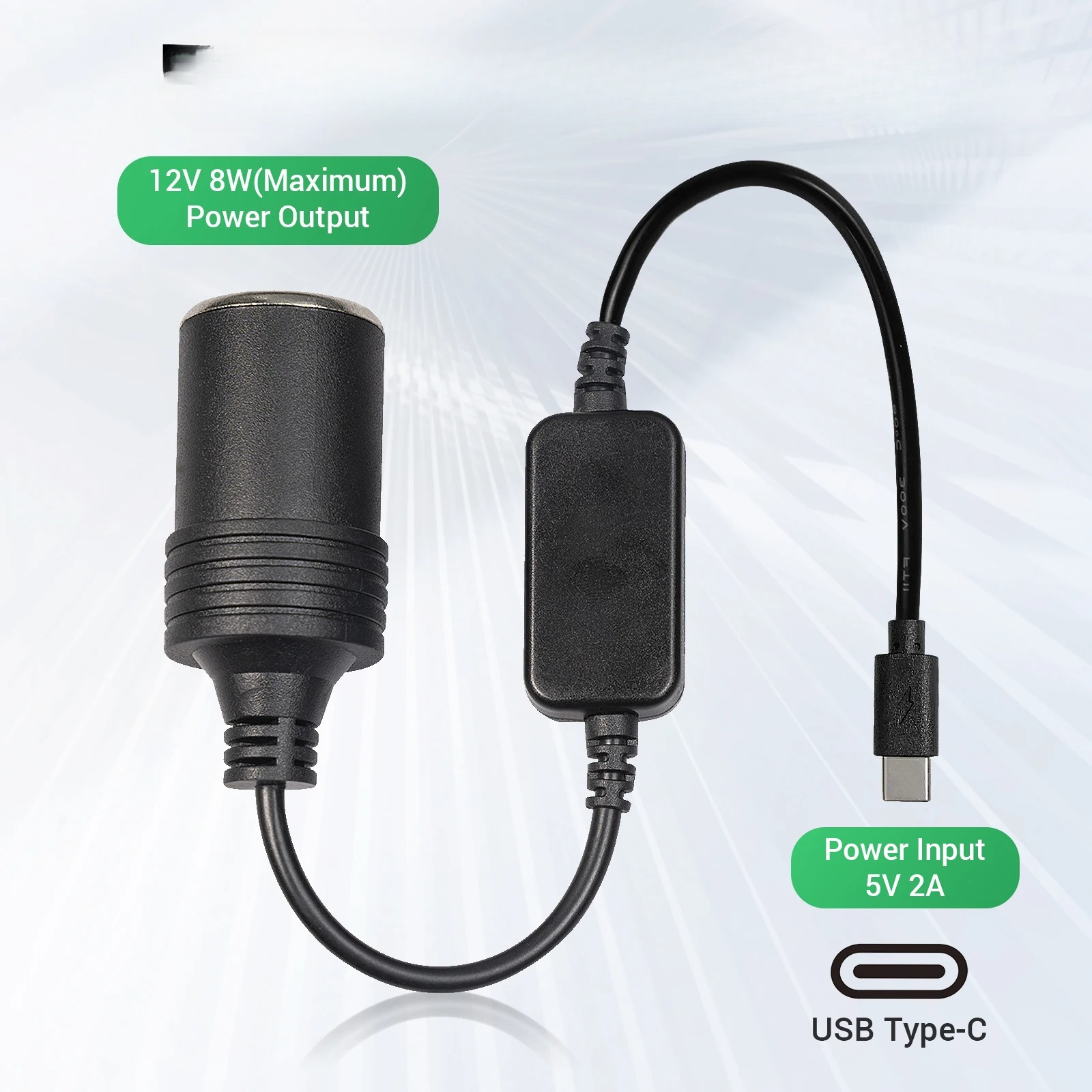 1pc 5V 2A USB To 12V Cigarette - Accessories Experts Vape avaliação e preço