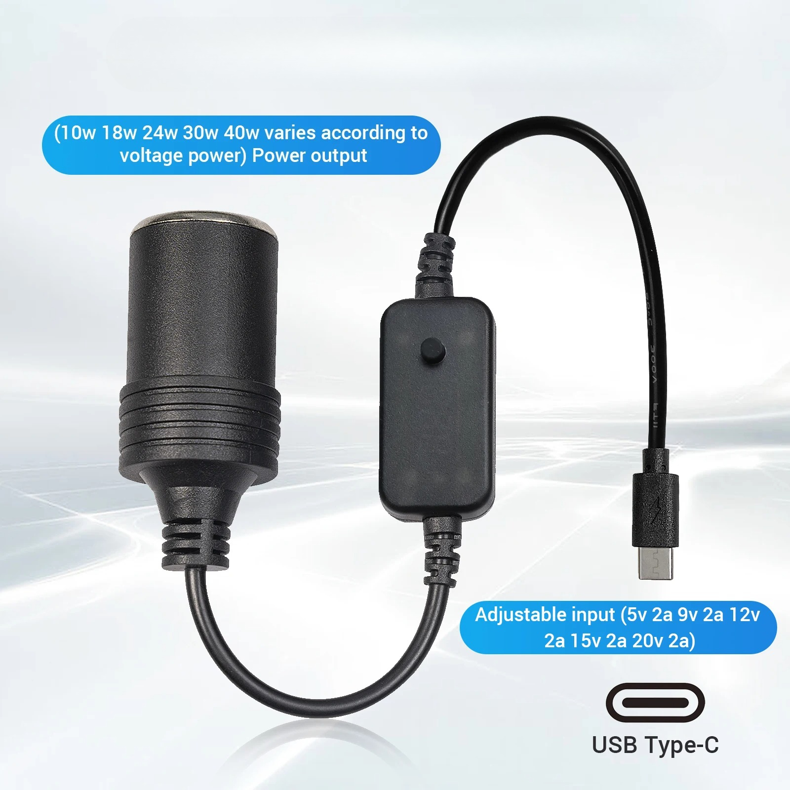 1pc 5V 2A USB To 12V Cigarette - Accessories Experts Vape avaliação e preço