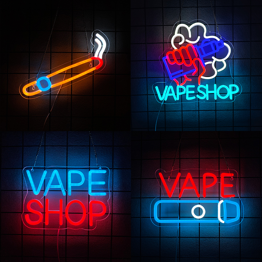 Smoke Series Neon Sign For Wal - Vaping Shop avaliação e preço