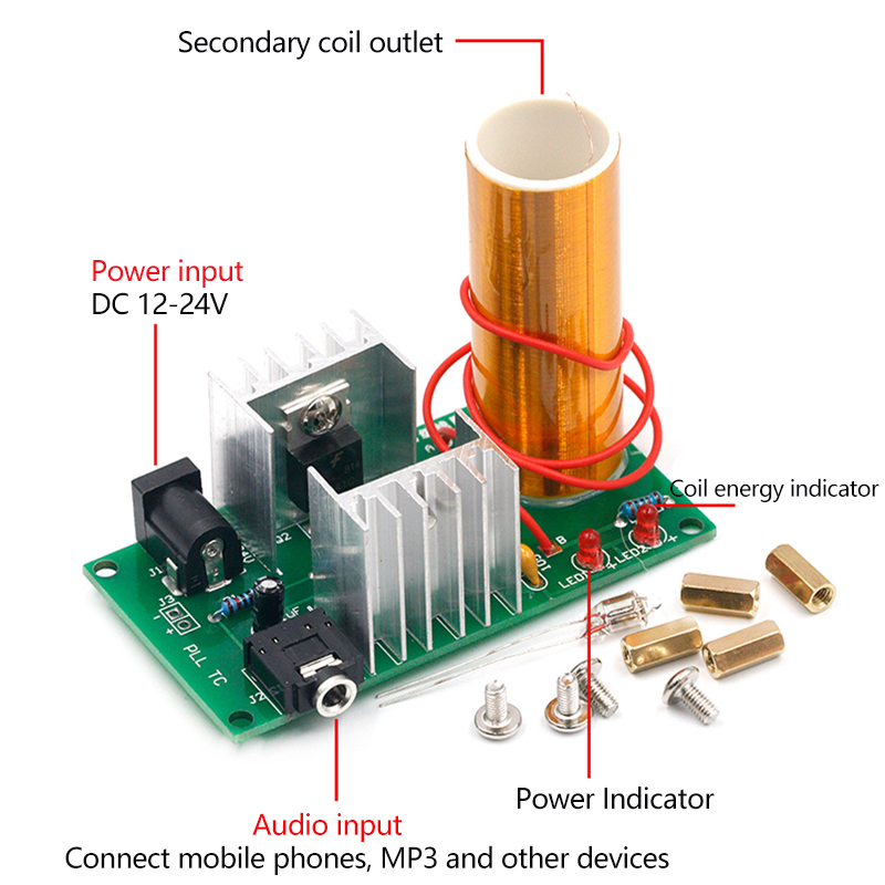 Mini Tesla Coil DIY Electronic - Coil Building Kit avaliação e preço
