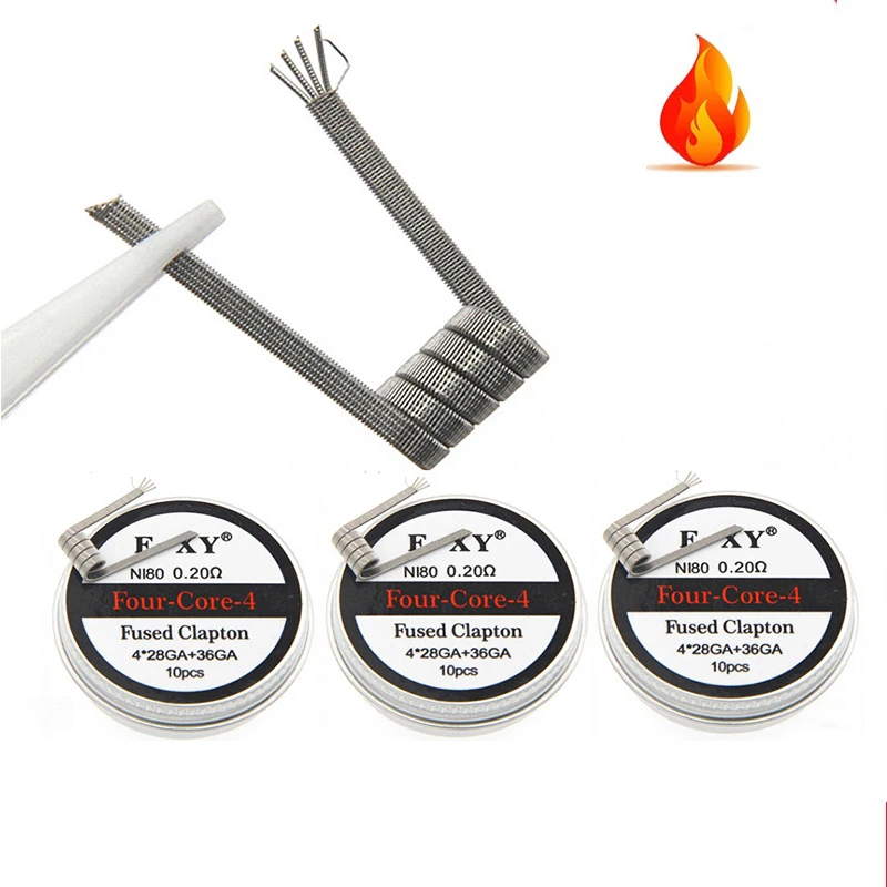 10pcs/box Ni80 Prebuilt Coil F - Coil Building Kit avaliação e preço