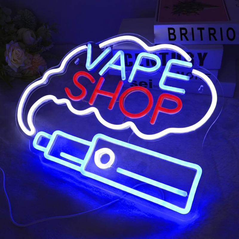LED VAPE SHOP Smoke Neon Sign  - Vaping Store avaliação e preço